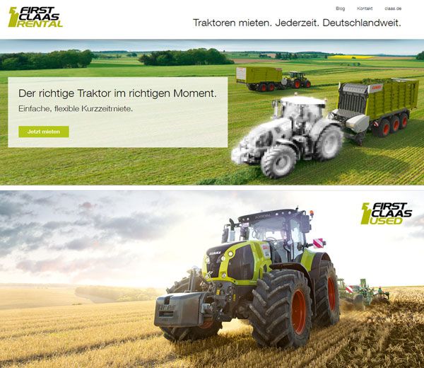 CLAAS Landwirtschaft Full Service Online Media Agentur Hamburg